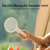 Mini raquette électrique anti-moustiques rechargeable 2-en-1 avec lampe tue-moustiques puissante, écologique et portable pour la maison