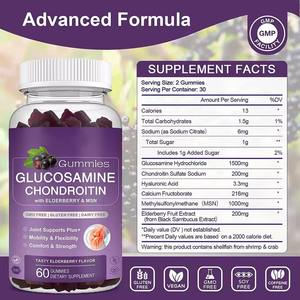 Gummies Glucosamine Chondroïtine Marque Privée, Compléments de Soutien Articulaire avec Baie de Sureau et MSM - Product Image 4