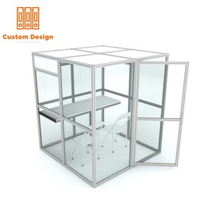 Salle d'interprétation mobile temporaire, cabine de traduction mobile pour 2 personnes ou plus, à assembler sur site, à prix avantageux - Product Image 4