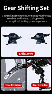 Bicicleta de Montaña con Cableado Interno de Aluminio, Horquilla de Suspensión de 38 mm, 27 Velocidades, Frenos de Disco Delanteros y Traseros, Ruedas de 26 Pulgadas - Product Image 3