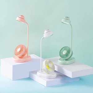 La nueva combinación de ventilador de lámpara de escritorio tiene 3 velocidades de viento y brillo diferentes, una pequeña lámpara de mesa y ventilador LED tipo cuello de ganso flexible - Product Image 5