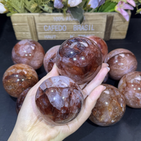 Vente en gros de boules d'artisanat en cristal de haute qualité, sphères de quartz rouge naturel pour la décoration de la maison