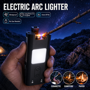 High Lumens Dual Source EDC Hat clip lamp RGB Electric Arc Lighter <b>LED</b> Torch for Outdoor Camping Hiking Survival <b>LED</b> Flashlight - Product Image 4