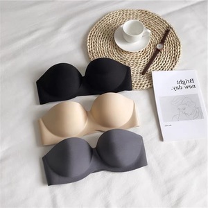 Soutien-gorge bandeau sans bretelles sans armatures pour femme, sans coutures, push-up, grande <span class=keywords><strong>taille</strong></span>, bonnet <span class=keywords><strong>E</strong></span> - Product Image 6