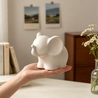 Moule en silicone Candyer 3D en forme d'éléphant pour pot de fleurs, moule DIY pour pot en béton, ciment, plâtre, résine, décoration intérieure