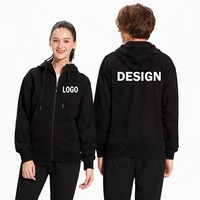 Sweat-shirts à Capuche ODM/OEM Vente en Gros Grande Taille Homme et Femme, Entièrement Zippés, Personnalisables avec Impression de Logo