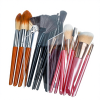 Support de rangement pour pinceaux de maquillage en acrylique transparent, anti-poussière et anti-rayures, avec grande capacité, boîte de rangement à 3 emplacements