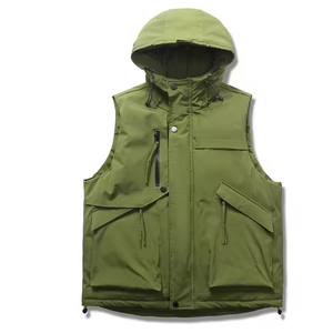 Wholesale custom logo front, men's and women's waterproof casual winter vest, multiple pockets, thickened and warm - Product Image 5