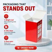 Boîte en carton ondulé écologique et recyclable avec fenêtre, fond à boucle simple, pour l'emballage de produits domestiques, personnalisable