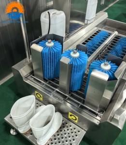 Machine de nettoyage <span class=keywords><strong>automatique</strong></span> de chaussures électrique, équipement de lavage de bottes et de désinfection des mains pour abattoirs, restaurants, usines agroalimentaires - Product Image 5
