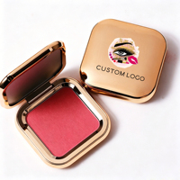 Palette de fard à joues en poudre gaufrée couleur unique de marque de luxe, pigment minéral longue tenue, fini scintillant et mat, maquillage blush