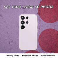 Smartphone débloqué 5G LTE mondial double SIM S25 16 Go + 128 Go Octa Core 108 MP Android 14 8000 mAh en gros