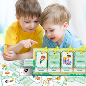 Leermiddelen voor kinderen Klaslokaal Vroeg leermiddelen 96 stuks Cognitief Wat doe ik? Educatieve kaarten Flip-over - Product Image 5