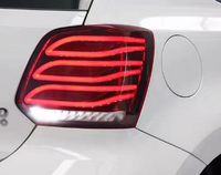 Feu arrière LED pour VW Polo 2011-2016, lentille transparente avec couleur rouge, état neuf, feu arrière de voiture modifié