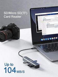 Dockteck 5 trong 1 Multiport loại C HUB <span class=keywords><strong>Thunderbolt</strong></span> 3 Dongle Adapter - Product Image 4