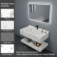 Lavabo Cabinet Sortie étanche Vente à chaud Dalle de roche Armoire de salle de bain Dalle de roche Toilette Lavage Pierre Comptoir
