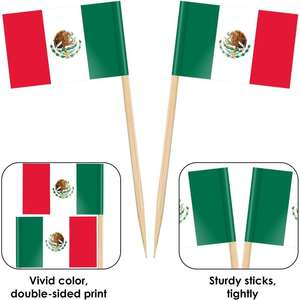 Decoraciones para Cupcakes del Día de la Herencia Hispánica, 23 Banderas de Palillo con la Bandera de Países Hablantes de Español para el Mes de la Herencia Hispánica - Product Image 4