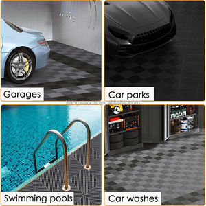 Las baldosas de piso de <span class=keywords><strong>garaje</strong></span> de flujo libre funcionan muy bien para la tienda de detalles de automóviles Revestimiento de piso de taller de baño de automóviles - Product Image 5