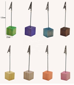 Cơ Sở Bằng Gỗ Bảng Số Chủ <span class=keywords><strong>Memo</strong></span> <span class=keywords><strong>Clip</strong></span> Đứng Nơi Chủ Thẻ Cho Đám Cưới Khách Sạn Đảng - Product Image 2