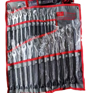 Juego de Llaves Combinadas de Carraca de 26 Piezas con Bolsa, Kit de Llaves de Boca Abierta, Herramienta de Mano para Reparaciones del Hogar - Product Image 1