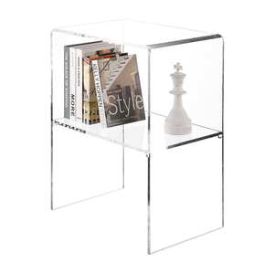 Thiết kế hiện đại rõ ràng 10mm Acrylic trang trí cuối bảng rõ ràng Acrylic sofa bàn - Product Image 2