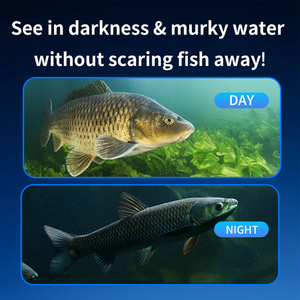 Kit de caméra de pêche sous-marine, détecteur de poisson vidéo portable avec écran LCD de 5 pouces, aide à la pêche pour la pêche <span class=keywords><strong>en</strong></span> bateau de <span class=keywords><strong>mer</strong></span> de lac de glace - Product Image 2