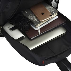 Men's Black <b>Backpack</b> <b>Large</b> Capacity Water-repellent Business Travel Commuter Style Solid Color Detachable Straps - Product Image 3