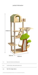 Arbre à chat en bois avec capsule spatiale, maison <span class=keywords><strong>dans</strong></span> <span class=keywords><strong>les</strong></span> <span class=keywords><strong>arbres</strong></span>, balançoire, structure d'escalade pour chat, robuste et durable, très vendu pour <span class=keywords><strong>les</strong></span> familles multi-chats - Product Image 6