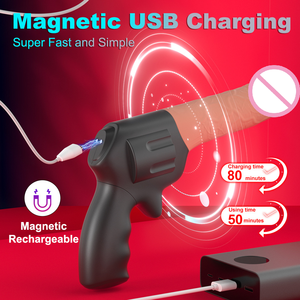 Automatischer Teleskop-Rotations-Maschinengewehr-<span class=keywords><strong>Dildo</strong></span>-Vibrator für Frauen, wiederaufladbar, starke Vibration, 100 % wasserdicht, leise, weiches TPE - Product Image 2