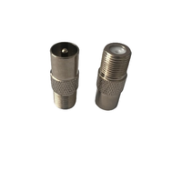 Adaptador RF F Hembra a K/TV J Macho, Conector Coaxial F Hembra a Conector Coaxial TV Macho