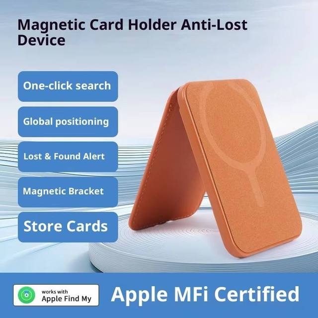 Slim Wallet Tracker Card with Magnetic Design Smart Item Locator GPS Tracking Card for Purse Backpack and Wallet
