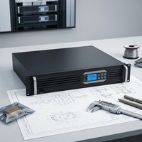 Convertisseur de puissance 1KVA avec communication RS232 RS485 SNMP, surveillance à distance, 24V 220V 60Hz, convertisseur de rack