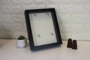 High Quality Pine Wood 3D Art Photo <strong>Frame</strong> Wood <strong>A4</strong> <strong>Black</strong> Deep <strong>Frame</strong> for Picture 3d Deep Money Bank for Photo Display Shadow Box - Product Image 3