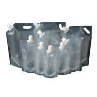 Sacs de boisson de voyage en plastique PET écologiques personnalisables sacs de buse d'emballage portables réutilisables pour pochettes debout de bière