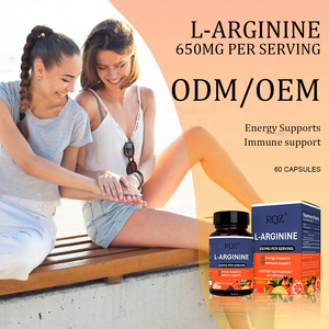 Cápsulas de L-Arginina 650mg OEM - Suplemento Dietético para Energia e Suporte Imunológico para Adultos, 60 Cápsulas/Frasco, Fornecimento em Grande Escala - Product Image 2