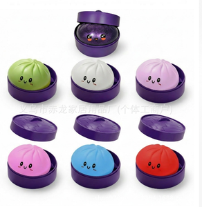 Boule <span class=keywords><strong>anti</strong></span>-<span class=keywords><strong>stress</strong></span> en forme de boulette moelleuse scintillante, type Baozi, jouet sensoriel à presser en mousse - Product Image 3