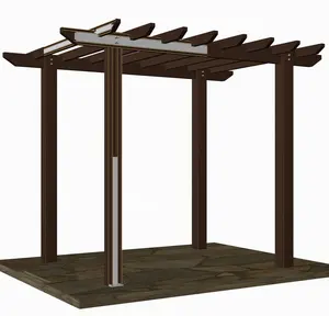 Outdoor Pergola Hout Kunststof Composiet Pergola Voor Patio Deck Tuin Tuinhuisje