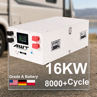 Boîtier de batterie LiFePO4 empilable 51,2 V 16S, kit DIY pour cellules MB31 314 Ah LF280K 280 Ah, système de stockage d'énergie solaire domestique