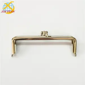 High quality Metal Brass clutch frame with plastic shell for bags