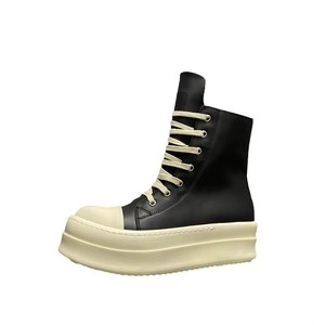 Bottes d'hiver de luxe pour homme <span class=keywords><strong>Owens</strong></span>, en cuir véritable, à semelle épaisse, rehaussantes, à lacets - Product Image 4