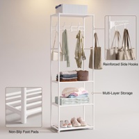 Porte-vêtements en métal multifonctionnel, support de rangement robuste pour l'organisation des vêtements dans la chambre