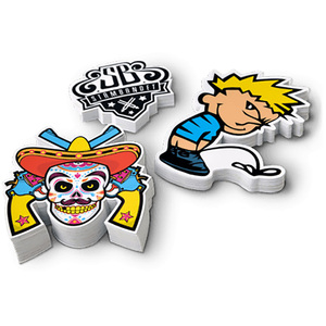 Promotional Gift Cartoon Waterproof Eco-Friendly UV Ink Gloss Lamination PVC/PET Material Customized Size Car Window Sticker