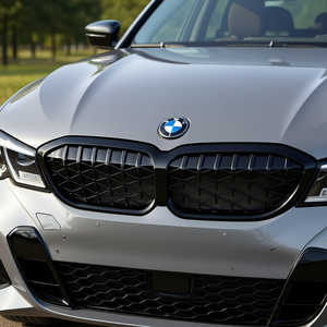 Rejilla central BMW D0100XUHCTY en negro brillante tipo diamante de plástico para G20 330i M340i 2019-2022 - Product Image 2