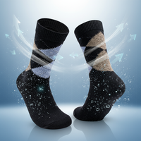 Chaussettes d'hiver antidérapantes personnalisées avec logo, mélange de spandex, respirantes, absorbant la transpiration, design sportif pour hommes et femmes