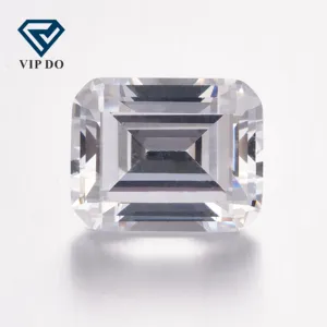 Alta qualidade d cor vvs esmeralda corte moissanite diamantes com gra certificado octogon corte de passo moissanite pedras preciosas soltas