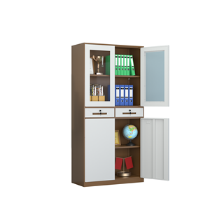 Archivador Metálico de <span class=keywords><strong>Oficina</strong></span> con Puertas de Vidrio, Cajones y <span class=keywords><strong>Estantes</strong></span> Ajustables, Diseño de Almacenamiento de Acero <span class=keywords><strong>para</strong></span> <span class=keywords><strong>Archivos</strong></span> de <span class=keywords><strong>Oficina</strong></span> Organizados - Product Image 3