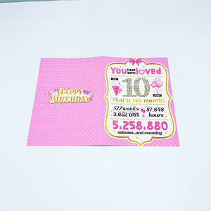 Folleto <span class=keywords><strong>de</strong></span> celebración <span class=keywords><strong>de</strong></span> <span class=keywords><strong>cumpleaños</strong></span> plegable personalizado | Lámina 3D UV y dorada con diseño troquelado - Product Image 5