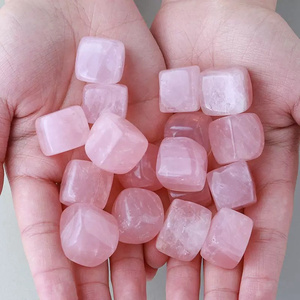 คริสตัลธรรมชาติขัดเงา หินดิบ เพชร วัสดุผสม โรสควอตซ์ ลูกบาศก์หลากสี สำหรับบำบัด พลังงาน - Product Image 4