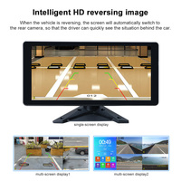 Système de surveillance divisée pour véhicule 4 canaux, caméra AHD 1080P pour camion, écran tactile 10,36 pouces, MP5, FM, DVR pour voiture/camion/bus, enregistreur de stationnement