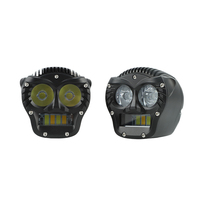 Phare de moto LED J1, lumière blanche et jaune super brillante, lampe 180W, projecteur, faisceau haut, faisceau bas, feu antibrouillard, accessoires avant